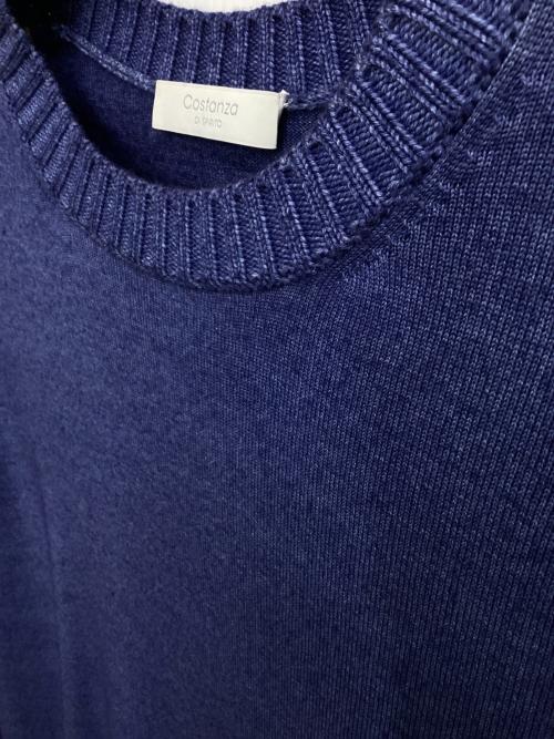 COSTANZA（コスタンザ）Costanza (コスタンザ) ウールクルーネックニット ネイビー サイズ:44の古着・服飾アイテム