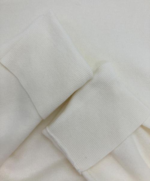 BEAUTY&YOUTH（ビューティーアンドユース）BEAUTY&YOUTH (ビューティーアンドユース) ソフトコットン Vネック スムース ニットプルオーバー アイボリー サイズ:FREEの古着・服飾アイテム