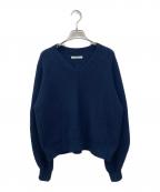 BEAUTY&YOUTHビューティーアンドユース）の古着「Vネック アゼニット プルオーバー」｜ネイビー