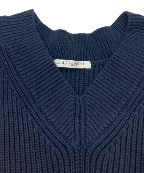 BEAUTY&YOUTH（ビューティーアンドユース）BEAUTY&YOUTH (ビューティーアンドユース) Vネック アゼニット プルオーバー ネイビー サイズ:FREEの古着・服飾アイテム