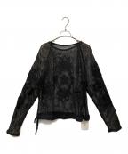 anukeアンヌーク）の古着「Embroidery Mesh Tops」｜ブラック