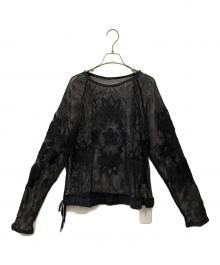 anuke（アンヌーク）の古着「Embroidery Mesh Tops」｜ブラック