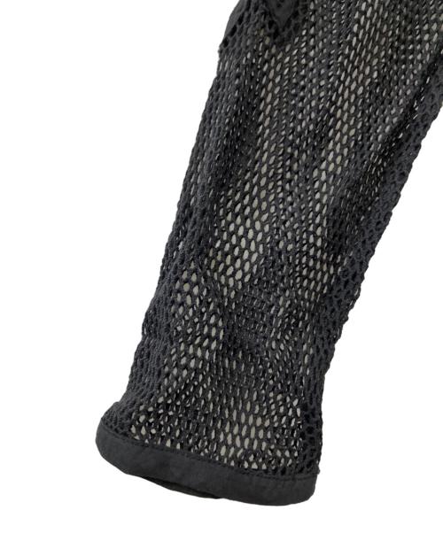 anuke（アンヌーク）anuke (アンヌーク) Embroidery Mesh Tops ブラック サイズ:Fの古着・服飾アイテム