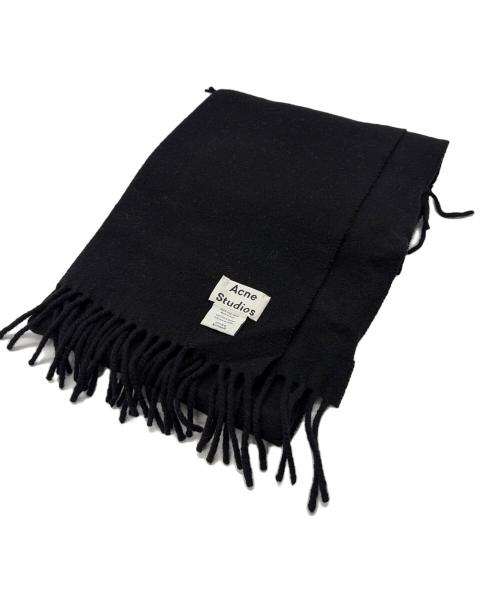 Acne studios（アクネ ストゥディオス）ACNE STUDIOS (アクネ ストゥディオス) ウールマフラー ブラックの古着・服飾アイテム