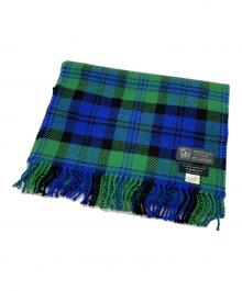 JOHNSTONS OF ELGIN×UNITED ARROWS（ジョンストンズオブエルガン×ユナイテッドアローズ）の古着「別注ツイル チェック マフラー」｜ブルー