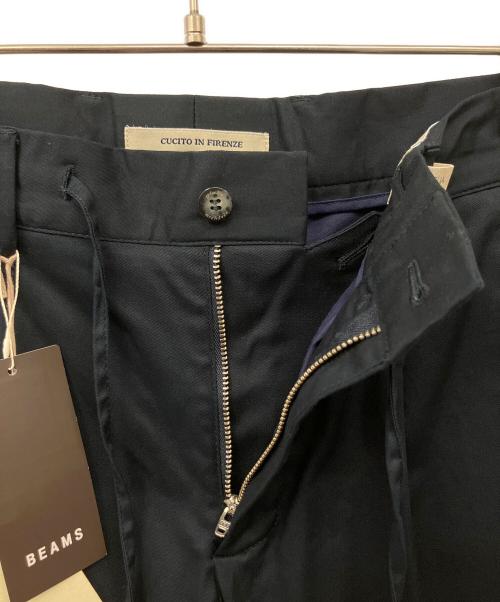 Brilla per il gusto（ブリッラ ペル イルグースト）Brilla per il gusto (ブリッラ ペル イルグースト) giabsarchivio (ジャブス アルキヴィオ) 別注 ストレッチコットン ツイル 1プリーツ ドローコード スラックス ネイビー サイズ:44の古着・服飾アイテム