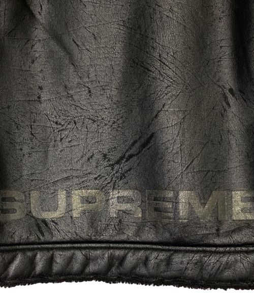SUPREME（シュプリーム）SUPREME (シュプリーム) Faux Shearling Hooded Jacket ブラック サイズ:Mの古着・服飾アイテム