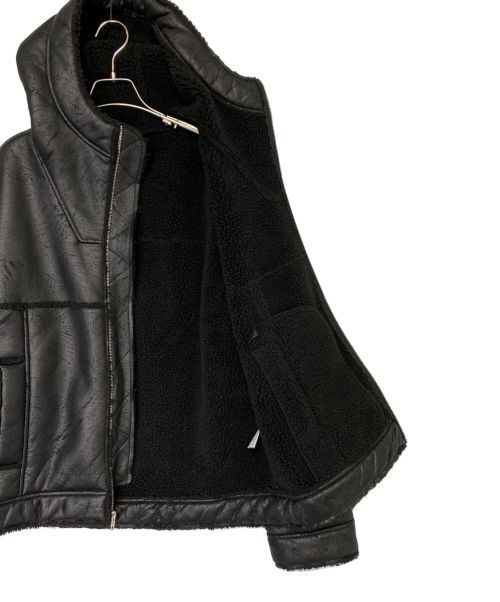SUPREME（シュプリーム）SUPREME (シュプリーム) Faux Shearling Hooded Jacket ブラック サイズ:Mの古着・服飾アイテム