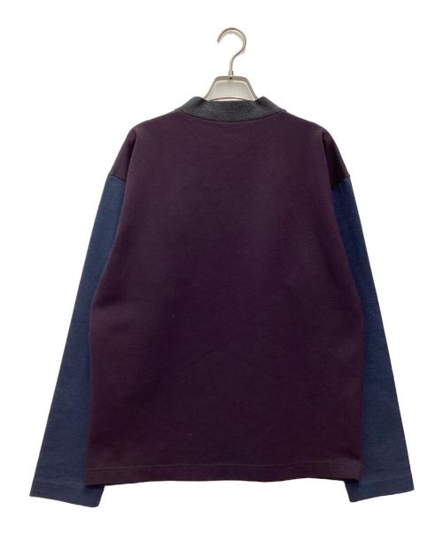 N.HOOLYWOOD（エヌ ハリウッド）N.HOOLYWOOD (エヌ ハリウッド) MOCK NECK LONG SLEEVE SHIRT グレー×ブルー サイズ:SIZE 38の古着・服飾アイテム