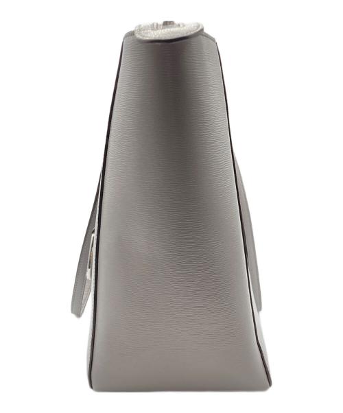 LAUREN RALPH LAUREN（ローレンラルフローレン）LAUREN RALPH LAUREN (ローレンラルフローレン) レザートートバッグ グレーの古着・服飾アイテム