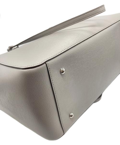 LAUREN RALPH LAUREN（ローレンラルフローレン）LAUREN RALPH LAUREN (ローレンラルフローレン) レザートートバッグ グレーの古着・服飾アイテム