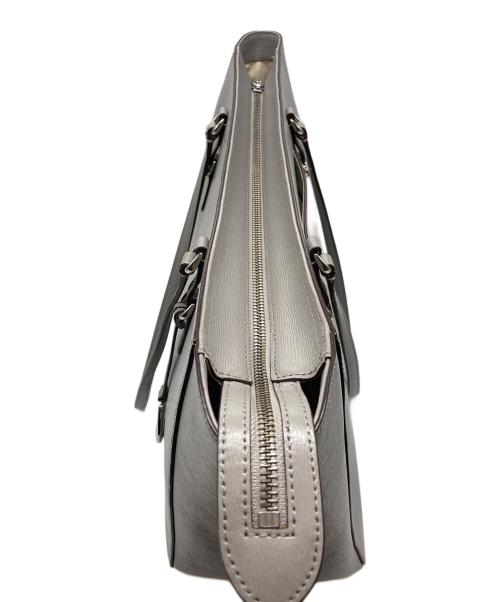 LAUREN RALPH LAUREN（ローレンラルフローレン）LAUREN RALPH LAUREN (ローレンラルフローレン) レザートートバッグ グレーの古着・服飾アイテム