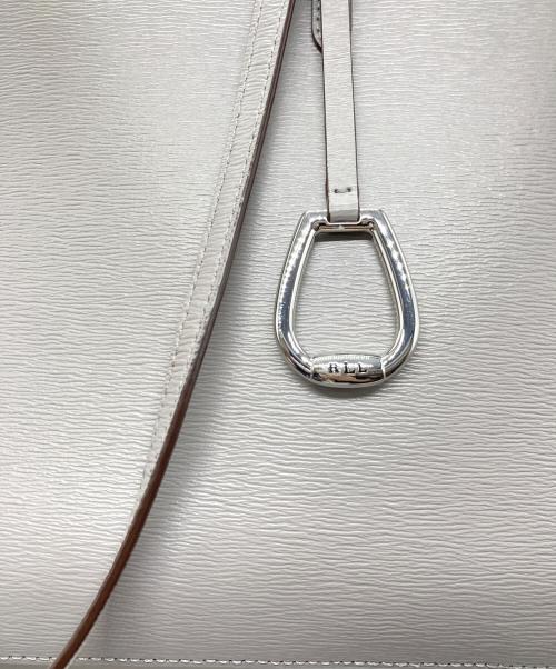LAUREN RALPH LAUREN（ローレンラルフローレン）LAUREN RALPH LAUREN (ローレンラルフローレン) レザートートバッグ グレーの古着・服飾アイテム