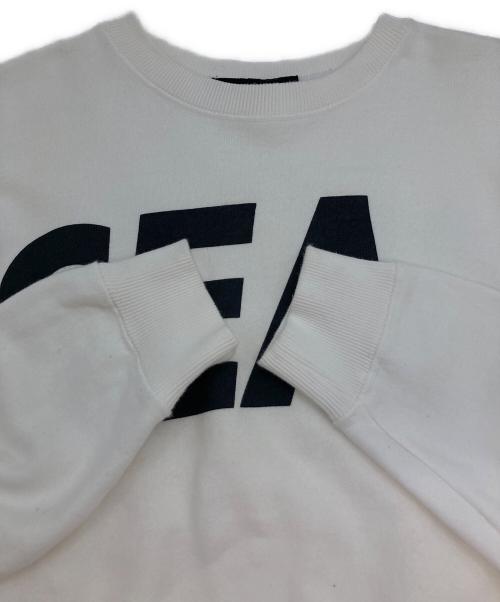 WIND AND SEA（ウィンダンシー）WIND AND SEA (ウィンダンシー) ロゴクルーネックスウェット ホワイト サイズ:Mの古着・服飾アイテム