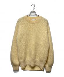HYKE（ハイク）の古着「モヘヤクルーネックニット」｜イエロー