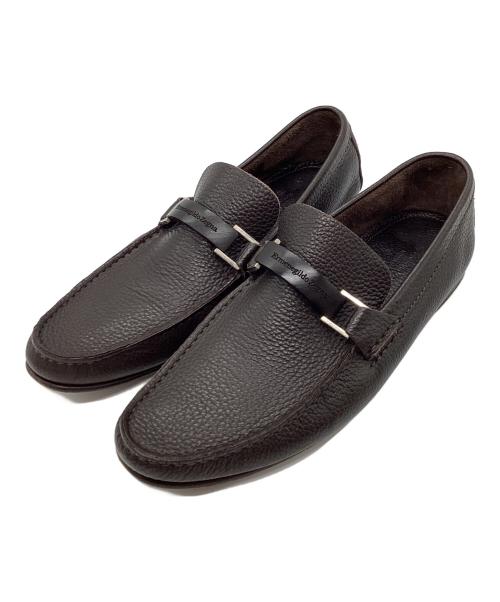 ERMENEGILDO ZEGNA（エルメネジルド・ゼニア）ERMENEGILDO ZEGNA (エルメネジルド・ゼニア) ローファー ダークブラウン サイズ:7　1/2の古着・服飾アイテム