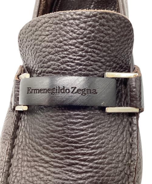 ERMENEGILDO ZEGNA（エルメネジルド・ゼニア）ERMENEGILDO ZEGNA (エルメネジルド・ゼニア) ローファー ダークブラウン サイズ:7　1/2の古着・服飾アイテム