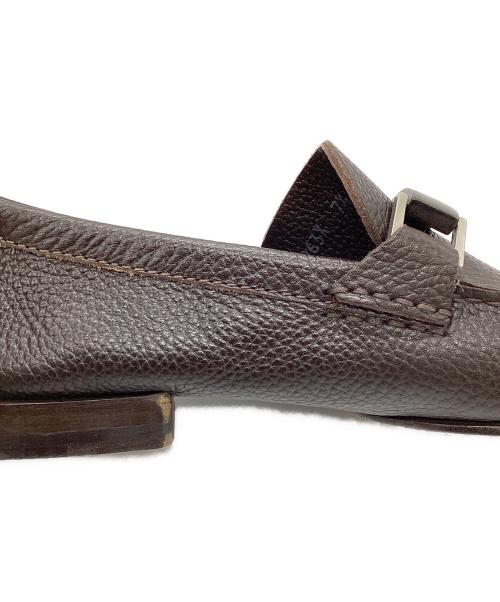 ERMENEGILDO ZEGNA（エルメネジルド・ゼニア）ERMENEGILDO ZEGNA (エルメネジルド・ゼニア) ローファー ダークブラウン サイズ:7　1/2の古着・服飾アイテム
