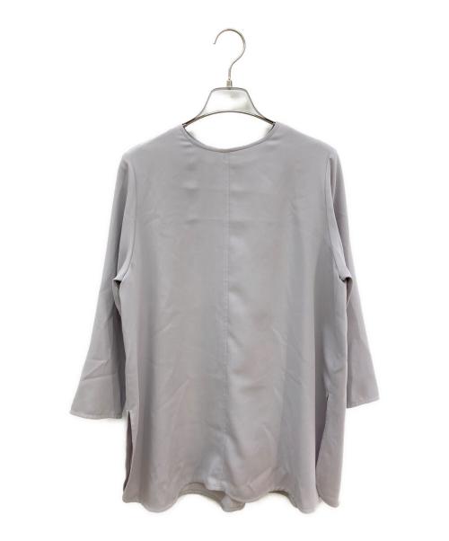 SOEJU（ソージュ）SOEJU (ソージュ) サテンAラインチュニックブラウス グレー サイズ:FREEの古着・服飾アイテム