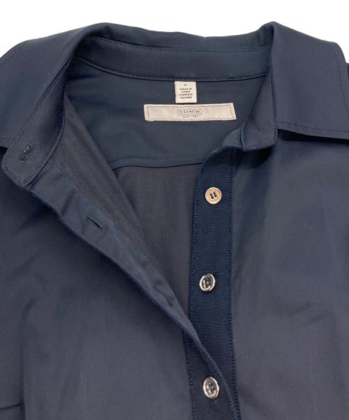 COACH（コーチ）COACH (コーチ) シャツワンピース ネイビーの古着・服飾アイテム