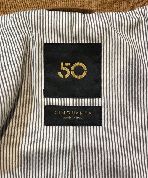 Cinquanta（チンクワンタ）CINQUANTA (チンクアンタ) スエードドライビングブルゾン ブラウン サイズ:46の古着・服飾アイテム