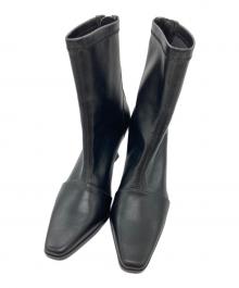 Sea Room lynn（シールームリン）の古着「Stretch eco leather ブーツ」｜ブラック