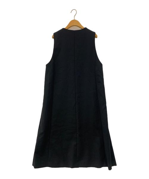 ADIEU TRISTESSE（アデュートリステス）ADIEU TRISTESSE (アデュートリステス) ダブルクロスフロントオープンジャンパースカート ブラック サイズ:-の古着・服飾アイテム