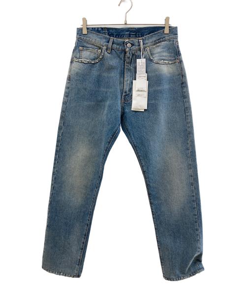 Maison Margiela（メゾンマルジェラ）Maison Margiela (メゾンマルジェラ) ライトウォッシュストレートレッグデニムパンツ インディゴ サイズ:25 未使用品の古着・服飾アイテム