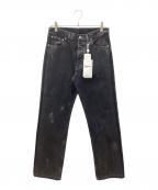 Maison Margielaメゾンマルジェラ）の古着「ペイント加工ウォッシュデニムパンツ」｜ブラック