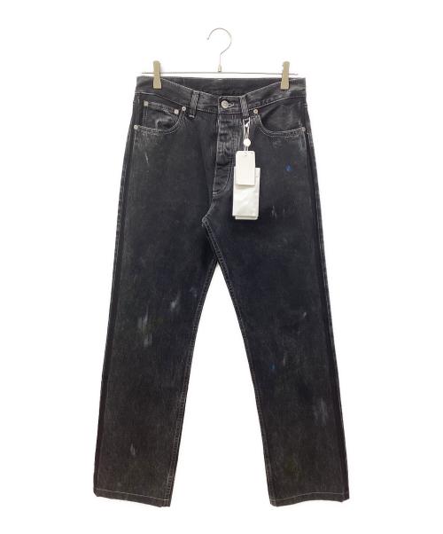 Maison Margiela（メゾンマルジェラ）Maison Margiela (メゾンマルジェラ) ペイント加工ウォッシュデニムパンツ ブラック サイズ:76cm (W30) 未使用品の古着・服飾アイテム