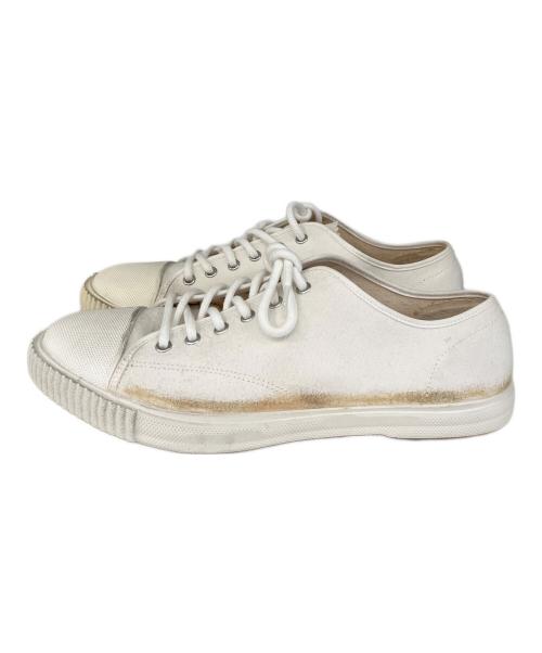 Maison Margiela（メゾンマルジェラ）Maison Margiela (メゾンマルジェラ) REPLICAキャンバススニーカー ナチュラル サイズ:42の古着・服飾アイテム