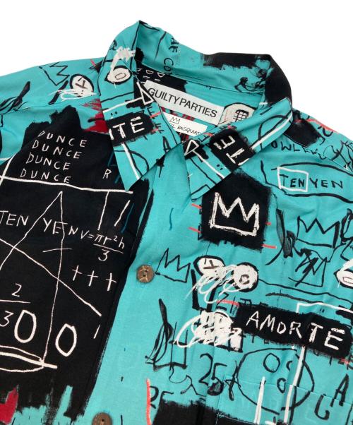 WACKO MARIA（ワコマリア）WACKO MARIA (ワコマリア) Jean-Michel Basquiat (ジャン ミシェル バスキア) HAWAIIAN SHIRT ブルー サイズ:Lの古着・服飾アイテム