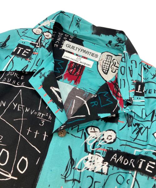 WACKO MARIA（ワコマリア）WACKO MARIA (ワコマリア) Jean-Michel Basquiat (ジャン ミシェル バスキア) HAWAIIAN SHIRT ブルー サイズ:Lの古着・服飾アイテム