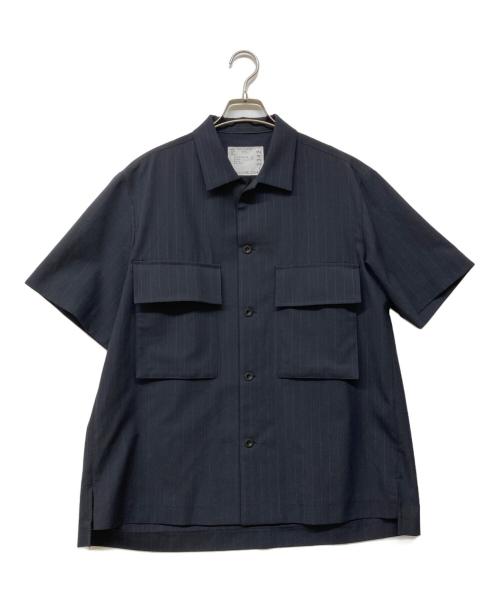 sacai（サカイ）sacai (サカイ) 24SS Chalk Stripe Shirt ブラック サイズ:2の古着・服飾アイテム
