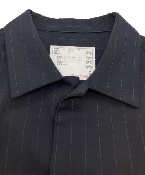 sacai（サカイ）sacai (サカイ) 24SS Chalk Stripe Shirt ブラック サイズ:2の古着・服飾アイテム