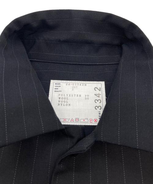 sacai（サカイ）sacai (サカイ) 24SS Chalk Stripe Shirt ブラック サイズ:2の古着・服飾アイテム
