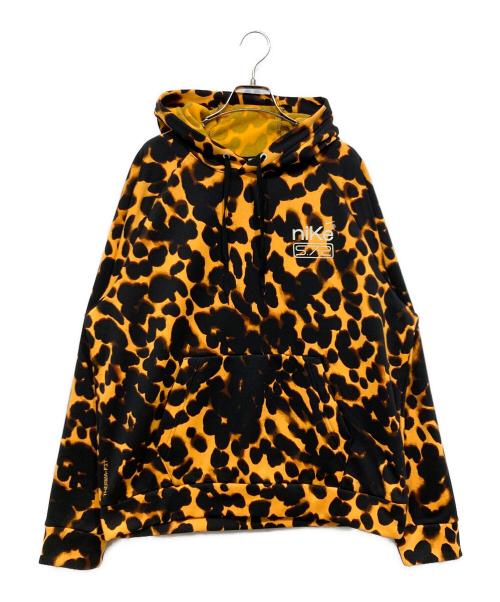 NIKE（ナイキ）NIKE (ナイキ) Therma-FIT フーデッド フィットネスプルオーバー イエロー×ブラウン サイズ:XLの古着・服飾アイテム