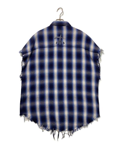 CVTVLIST（カタリスト）CVTVLIST (カタリスト) Flannel Nosleeve Shirt ブルー×ホワイト サイズ:１の古着・服飾アイテム
