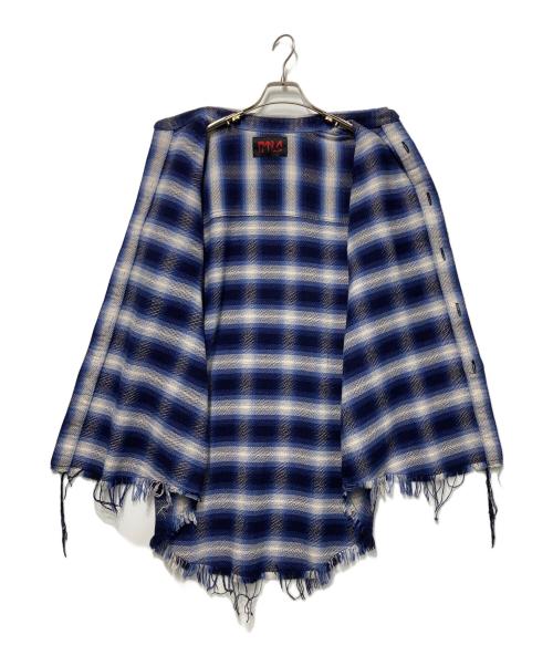 CVTVLIST（カタリスト）CVTVLIST (カタリスト) Flannel Nosleeve Shirt ブルー×ホワイト サイズ:１の古着・服飾アイテム