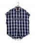 CVTVLIST（カタリスト）の古着「Flannel Nosleeve Shirt」｜ブルー×ホワイト