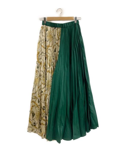 UN3D.（アンスリード）UN3D. (アンスリード) オリガミプリーツパンツ グリーン サイズ:36の古着・服飾アイテム