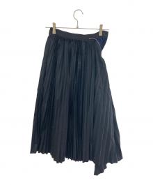 sacai（サカイ）の古着「Cotton Poplin Zipper Skirt」｜ブラック