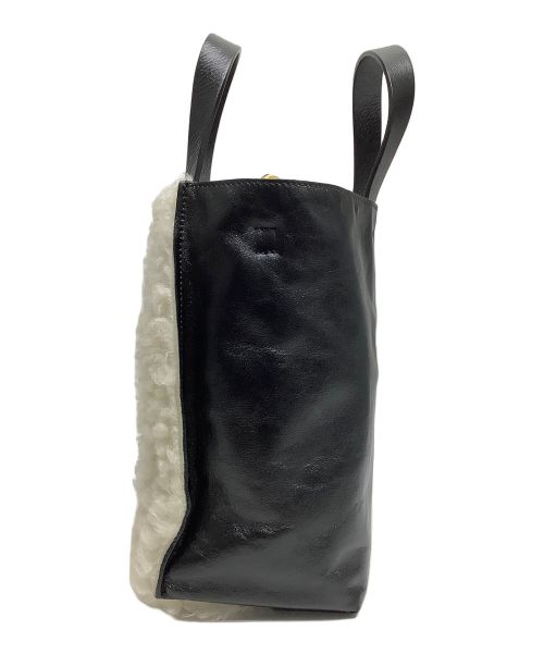 MARNI（マルニ）MARNI (マルニ) MUSEO SOFT MINI TOTE BAG アイボリー×ブラックの古着・服飾アイテム