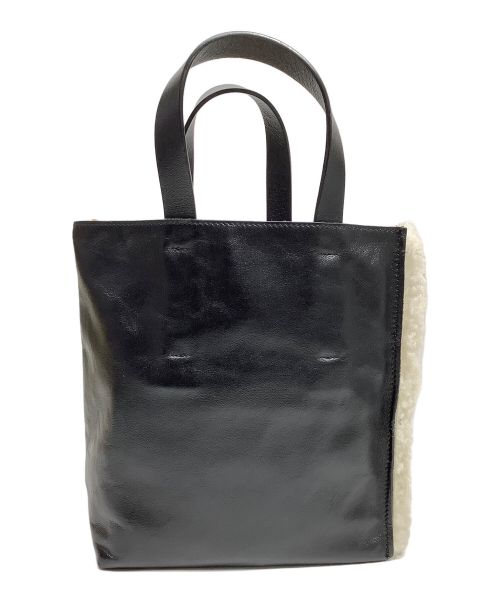 MARNI（マルニ）MARNI (マルニ) MUSEO SOFT MINI TOTE BAG アイボリー×ブラックの古着・服飾アイテム