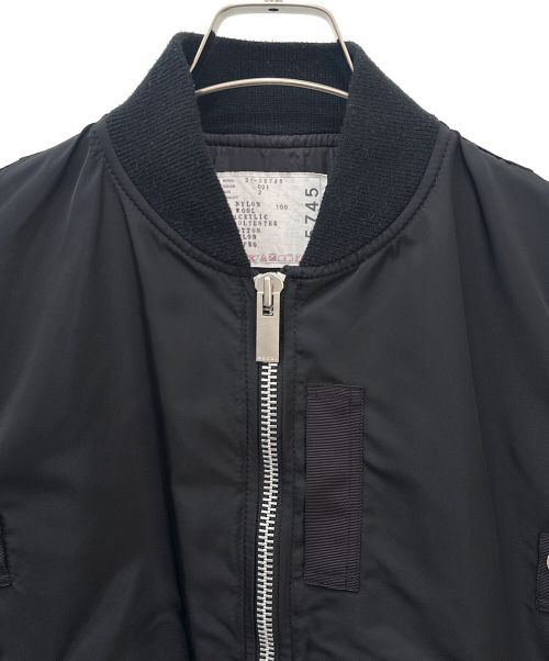 sacai（サカイ）sacai (サカイ) 21AW Nylon Twill Mix Blouson ブラック サイズ:2の古着・服飾アイテム