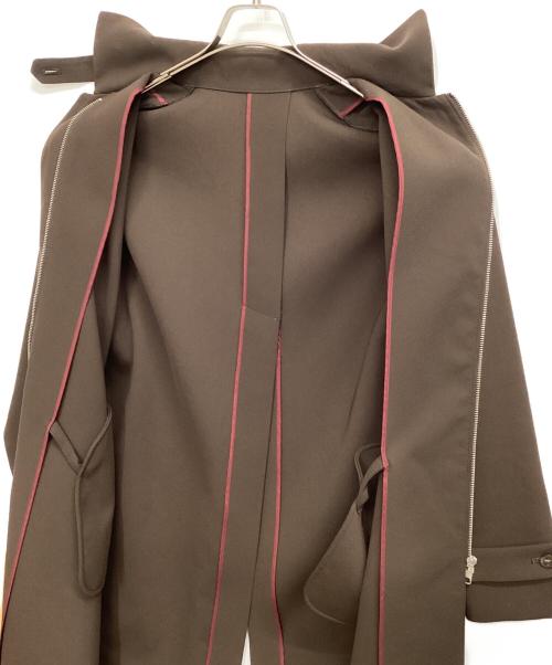 RIM.ARK（リムアーク）RIM.ARK (リムアーク) Stand collar Iline long JK ブラウン サイズ:36の古着・服飾アイテム