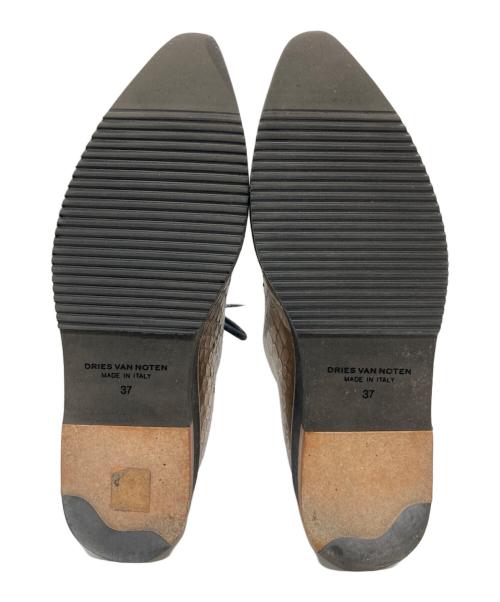 DRIES VAN NOTEN（ドリスヴァンノッテン）DRIES VAN NOTEN (ドリスヴァンノッテン) レースアップシューズ ゴールド サイズ:37の古着・服飾アイテム