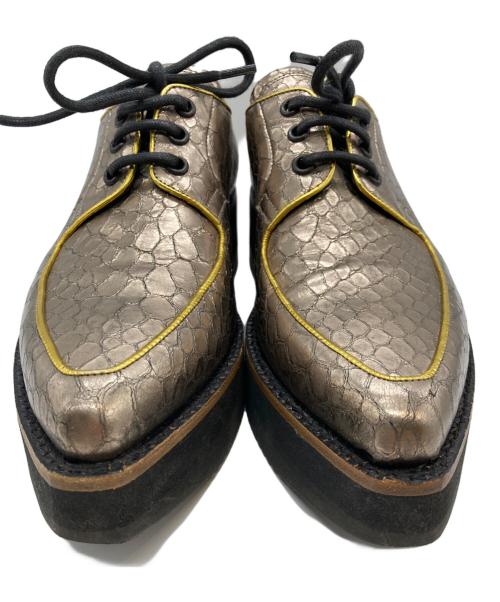 DRIES VAN NOTEN（ドリスヴァンノッテン）DRIES VAN NOTEN (ドリスヴァンノッテン) レースアップシューズ ゴールド サイズ:37の古着・服飾アイテム