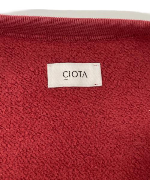 CIOTA（シオタ）CIOTA (シオタ) スビンコットン 裏毛 ショートスリーブ スウェット レッド サイズ:4の古着・服飾アイテム