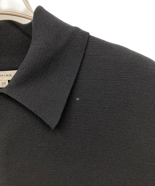 BLAMINK（ブラミンク）BLAMINK (ブラミンク) コットンミラノ14Gハーフジップニット ブラック サイズ:36　の古着・服飾アイテム